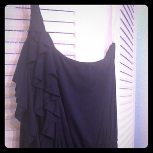 Navy blue, floor length GILLI dress